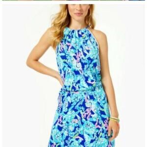 Lilly Pulitzer Gianni Skort/Romper, shorts outfit; Womens XL; Sleeveless; Halter